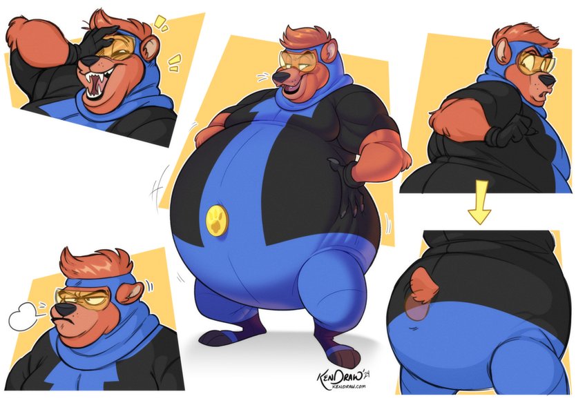 "Bouncing Bear Refsheet (2024)" by Kendraw