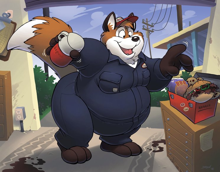 "Mechanic Fox" by Raccoon Drew