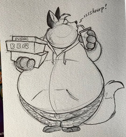 "Slurrrrrrrp" by Raccoon Drew